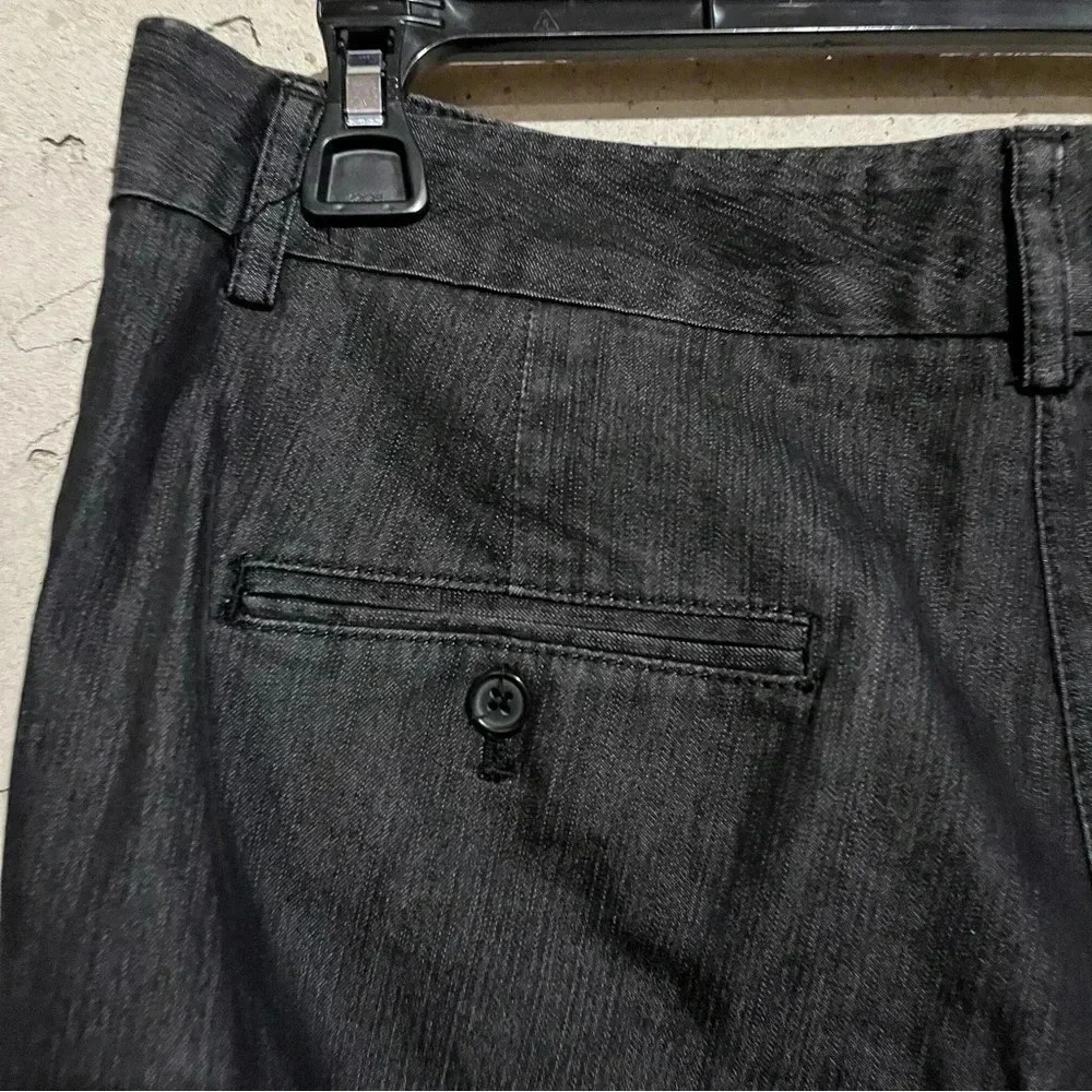 Express Womens Pants Gray Black Size 6 Editor Dress Pant Stretch Wide Leg Flare - Picture 4 of 10
